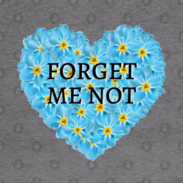 Forget Me Not Flower Heart by Eveka